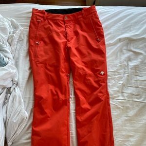 Ski pant. Descente tomato orange women’s club ski pant.